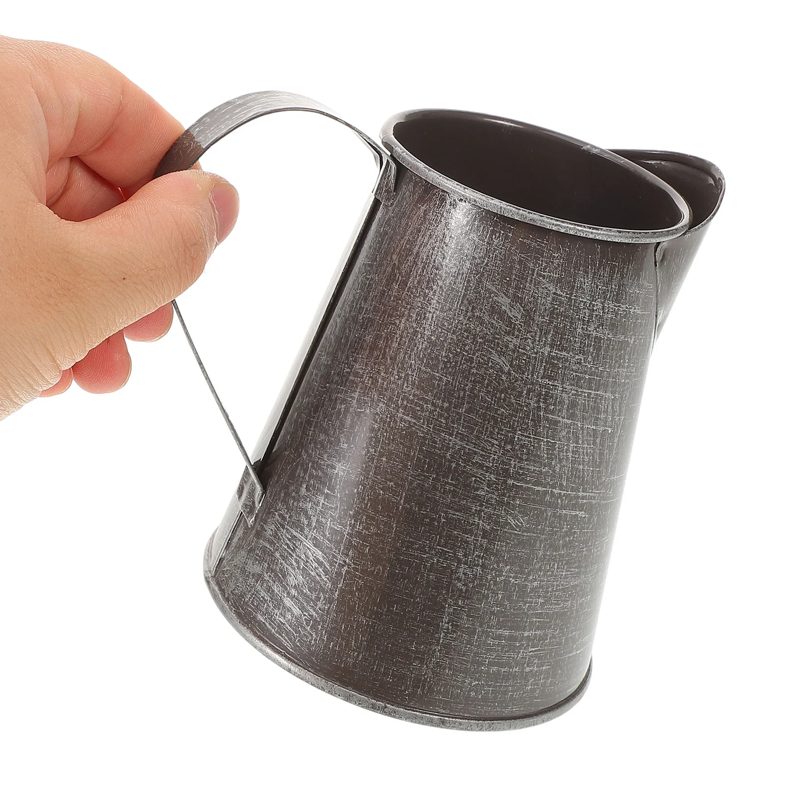 Unusual Iron Flower Pot Dried Bouquet Creative Holder Milk Jug Vase Vintage Ornaments 4