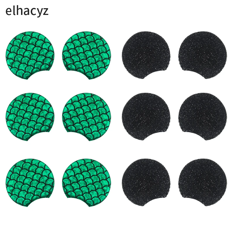 10 Pairs/Lot Wholesale Big 4'' Mouse Ears Pads Large Glitter Green Mermaid Mouse Ears Mermaid Head Wear DIY Hair Accessories