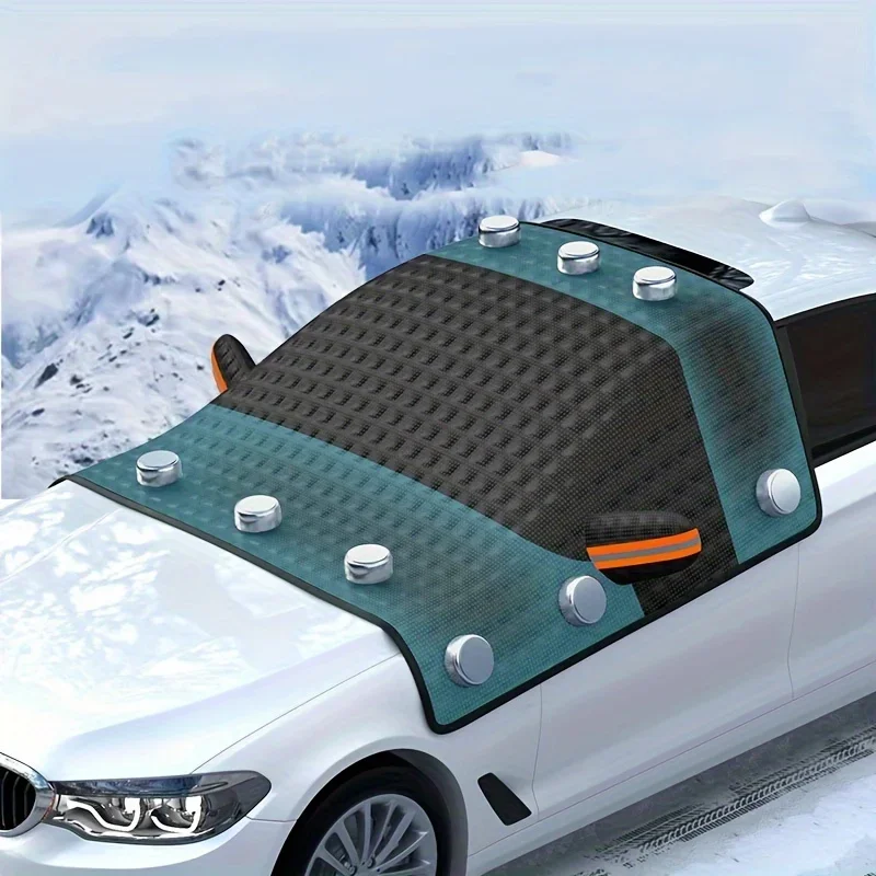 Car Cover Winter Magnetic Suction Universal Style Car Snow Cover Anti-Frost Anti-Freeze Front Windshield Car Window Snow Cover