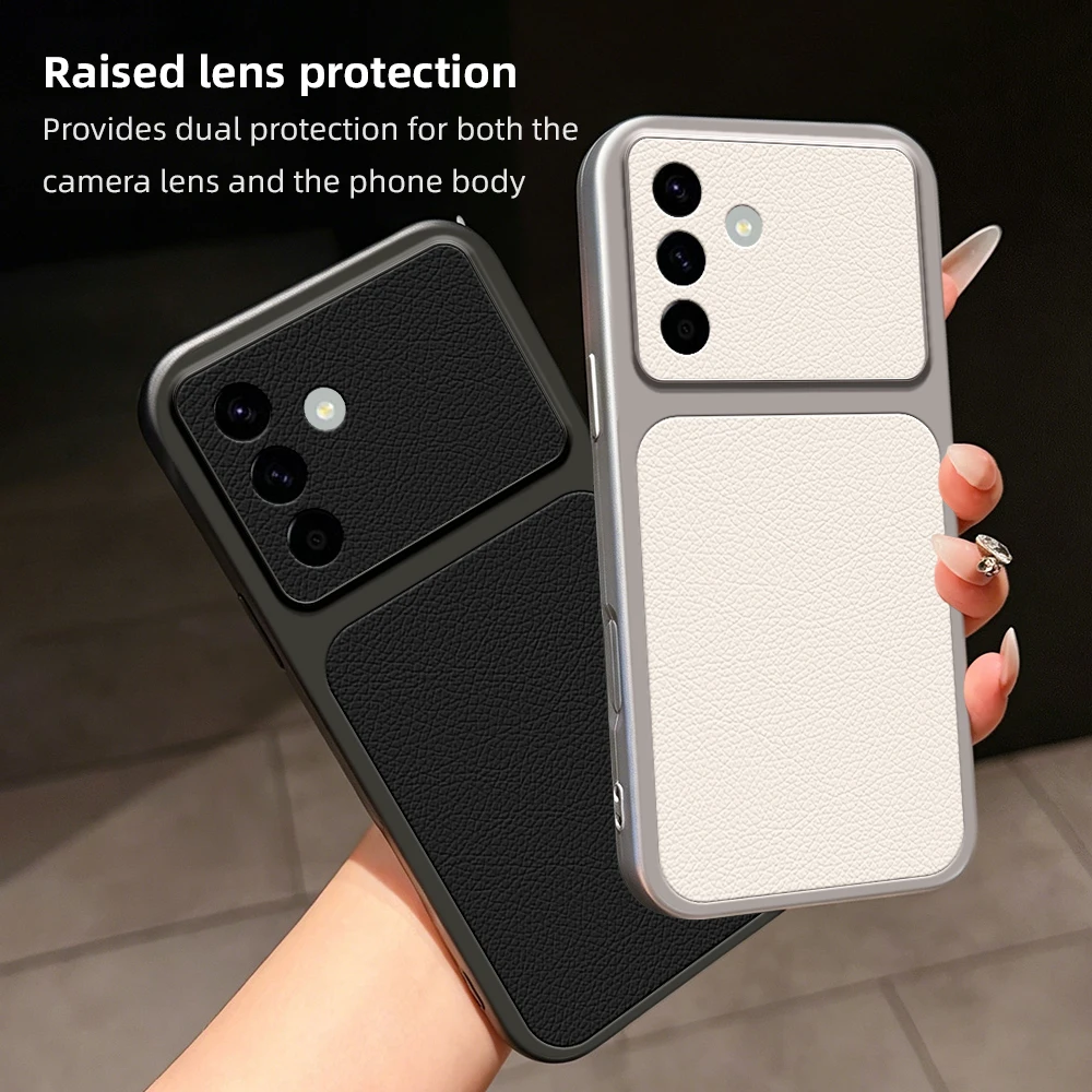 Luxury Shockproof Hybrid Leather Texture Hard Case Cover
