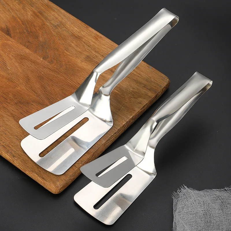 2-in-1 Kitchen Accessories Kitchen Gadget Sets Omelette Spatula Silicone Spatula for Toast Pancake Egg Flip Tongs Cocina