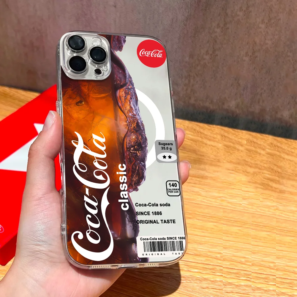 Chic Coca-Cola Magnetic Transparent Silicone Phone Case
