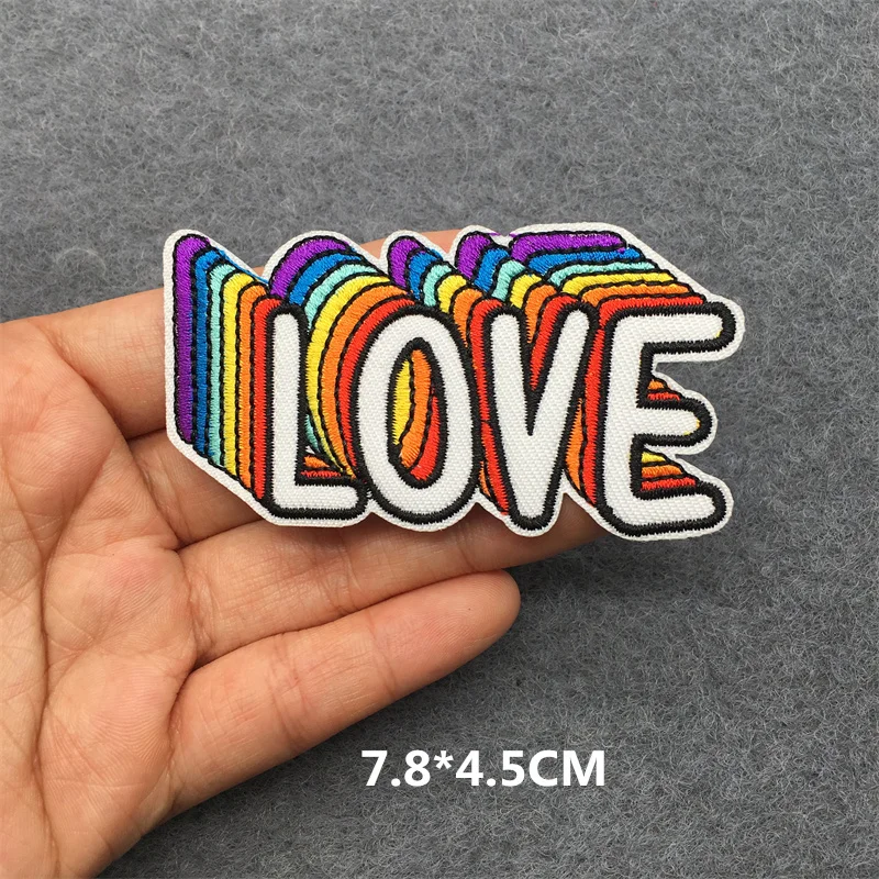 Cartoon Patch Embroidered Iron On Patches For Clothing Mountain Water Landscape Sewing Sticker Clothes Badges DIY