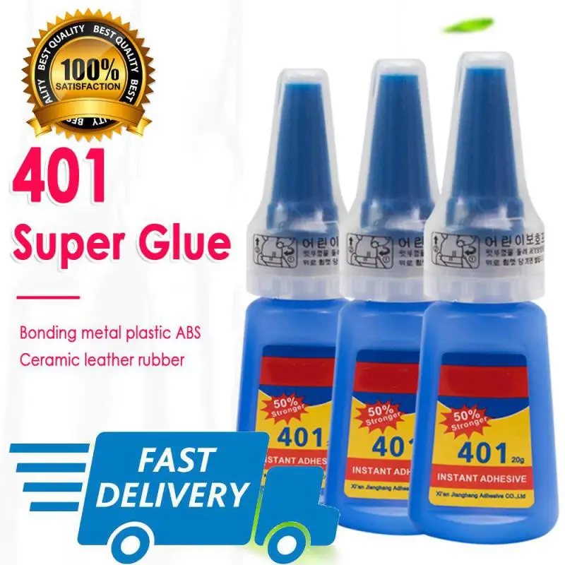 20g 401 Glue Instant Fast Adhesive 20ML Bottle Stronger Super Glue Multi-Purpose Fix Super Strong Liquid Colorless Adhesive