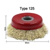 Angle Grinder Steel Wire Brush Grinding Derusting Deburring Polishing Cleaning Steel Wire Wheel Copper Plated Steel Wire Brush 6