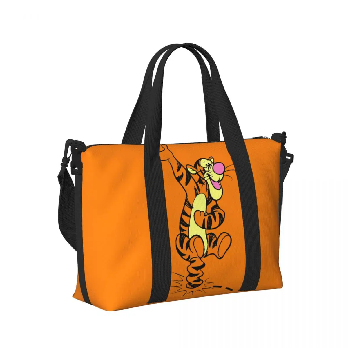 Custom My Friends Tigger Pooh
Cartoon Tote Bag Women Large Capacity Gym Beach Shoulder Travel Bag 3