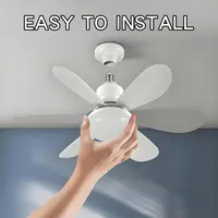 Ventilateur de plafond LED E27 avec télécommande, 30W 40W, fonction de gradation, adapté au salon, au bureau et à un usage domestique, 85-265V 6