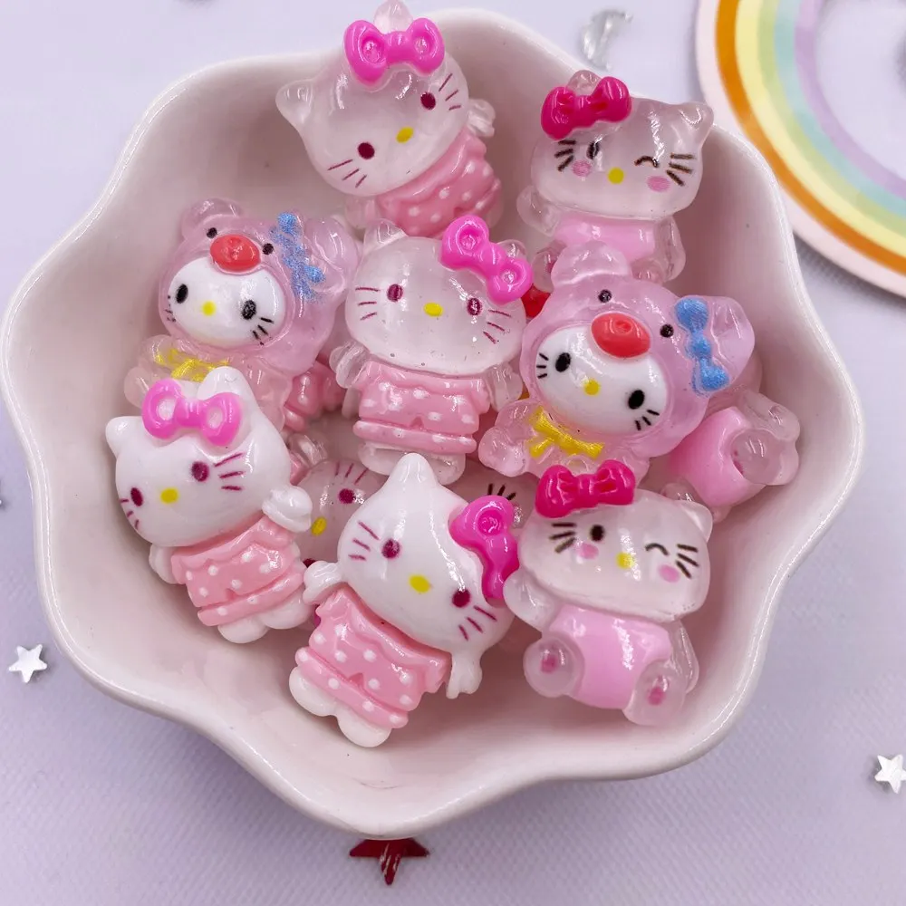 30PCS Resin 22mm*16mm Mini Colorful Cat Flatback Stone Scrapbook Crafts DIY Jewelry Making Accessories OF575*3
