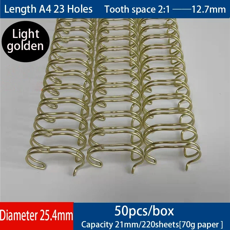 22/25.4mm 50pcs YO Ring Desk Calendar Double Coil Loose Leaf A4 Binding Ring Iron Rings for Wall Calendar 2:1 Metal Binders