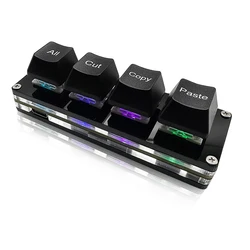 Compact 4 - Key RGB Macro Pad with Shortcut Functionality (Black)