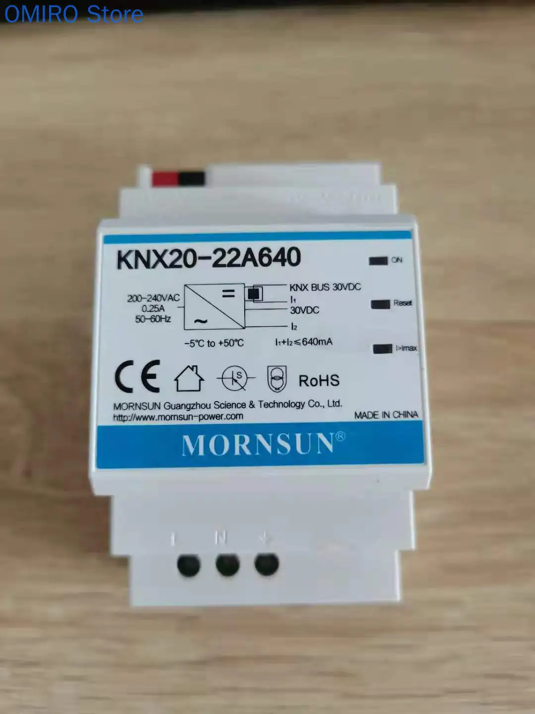 

AC-DC KNX Bus источник питания KNX20-22A640 19,2 W 30V 640mA, изолированный 4 кВ