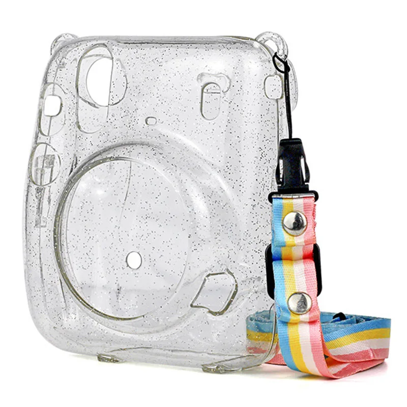 For Instax Mini 11 Crystal Transparent Protective Case Cover Bag for Fuji Fujifilm Instant Camera Bag Instax Mini 11 Accessories 