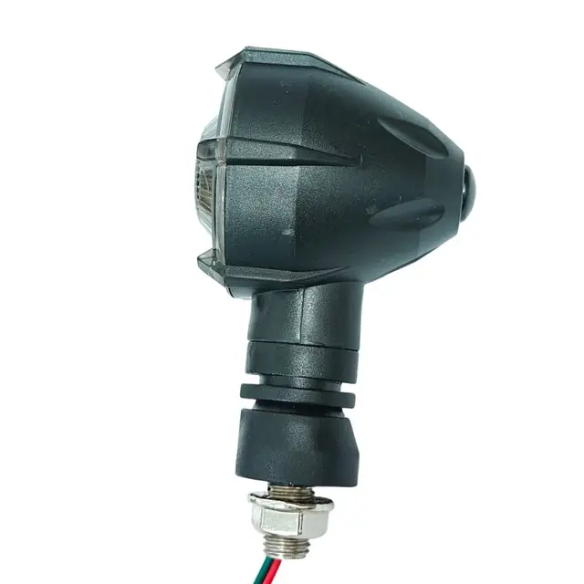 12V 10mm Motorcycle Sequential Flowing Flash Indicator Lamp Retro Dual-color Rotate LED Turn Signal LED Lights