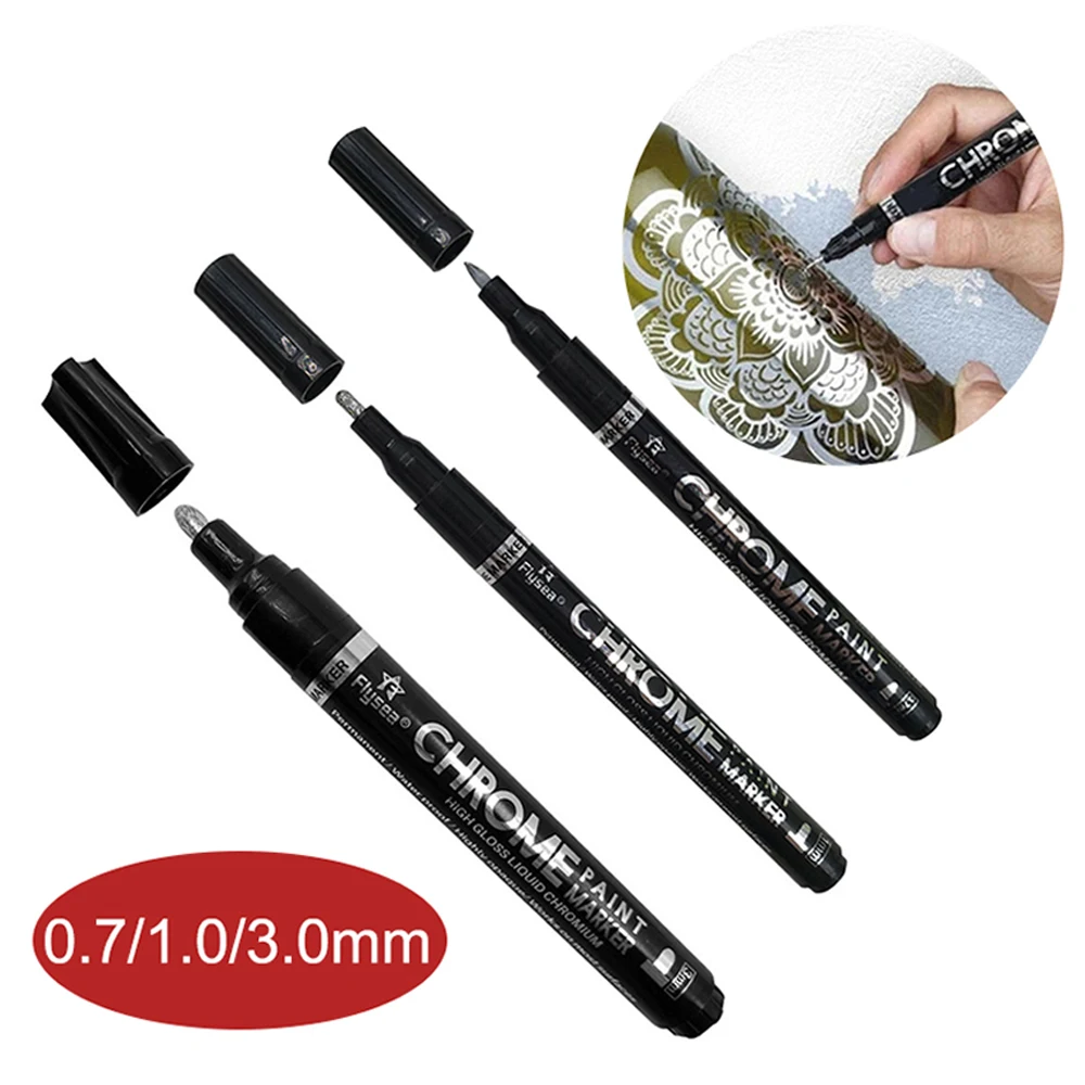 Pen Sign Painting Paintings Mirror Silver Pen Marker Chrome