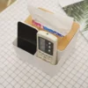 Elegant, Practical and Divided White Tissue Box with Nordic Wood Grain INS Style  Dormitory and Bedroom, Small Item 4