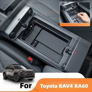 For Toyota RAV4 XA60 2026  Center Console Armrest Storage Box Car Style Compartment Organizer Tray Cover Accessories 1