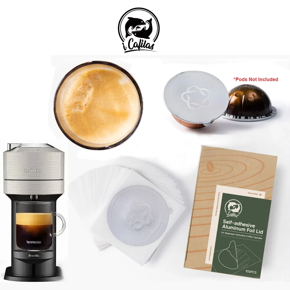 Coperchi Autoadesivi In Foglio Di Alluminio Per Capsule Originali Vertuoline Capsule Usa E Getta Sigilli Adesivi Per Nespresso Vertuo Next Cup