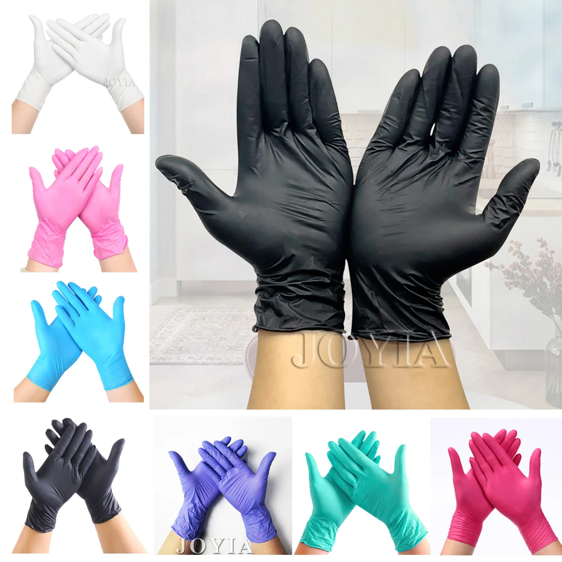 latex free exam gloves large