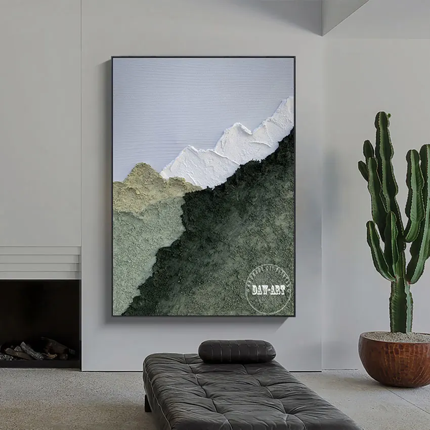 

Hand-painted Contemporary Wall Picture Artwork Palette Knife Mountain Oil Painting Art Showpiece Decoration On Canvas Unframed