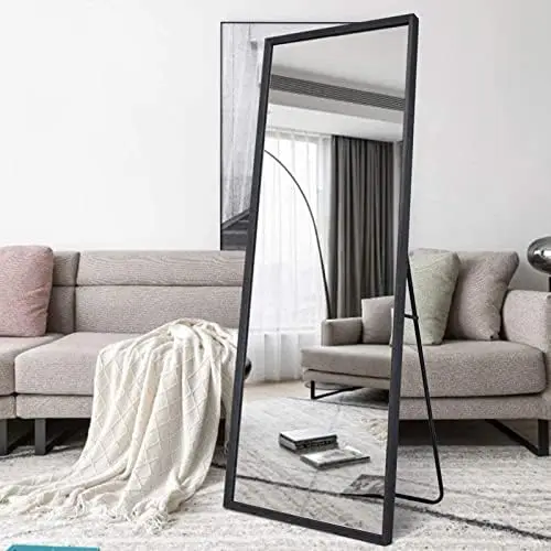 

x22\u201D Full Length Mirror with Solid Wood Frame, Large Dressing Mirror Floor Mirror, Full Length Body Mirror -Mounted Mirror