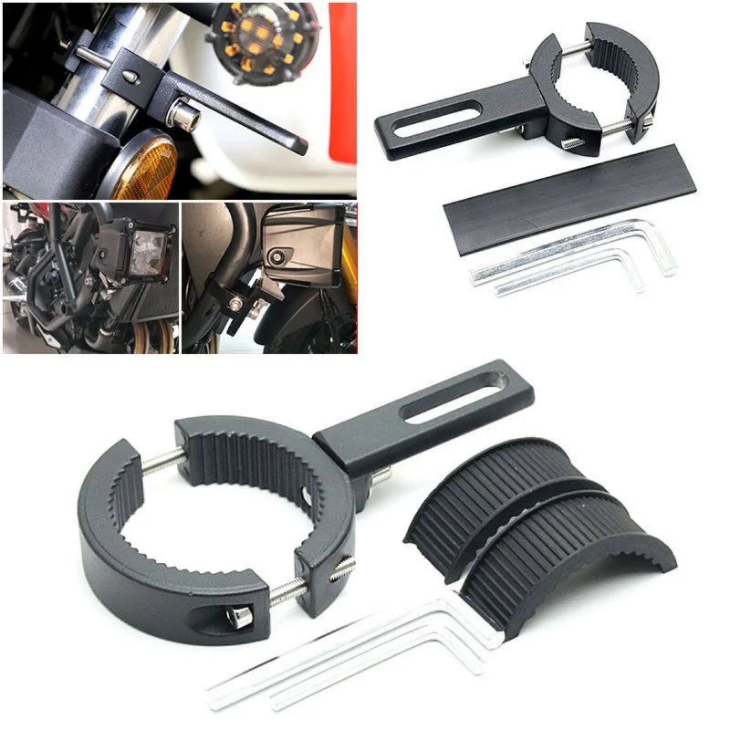 Motorcycle Headlight Holder Adjustable Universal Headlight Spotlight Mount Bracket Ear Chopper Headlamp Holder Motos Accesorios motorcycle light bracket motorcycle headlight clamp motorcycle headlight mount