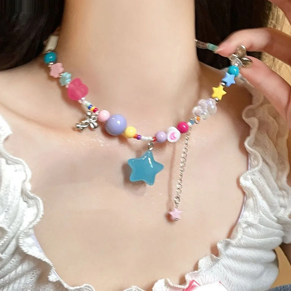 

Y2K Boho Pendant Necklace Women Sweet Cool Girl Punk Handwork Clavicle Chain Fashion Aesthetic Necklace Choker Jewelry Gift 2023