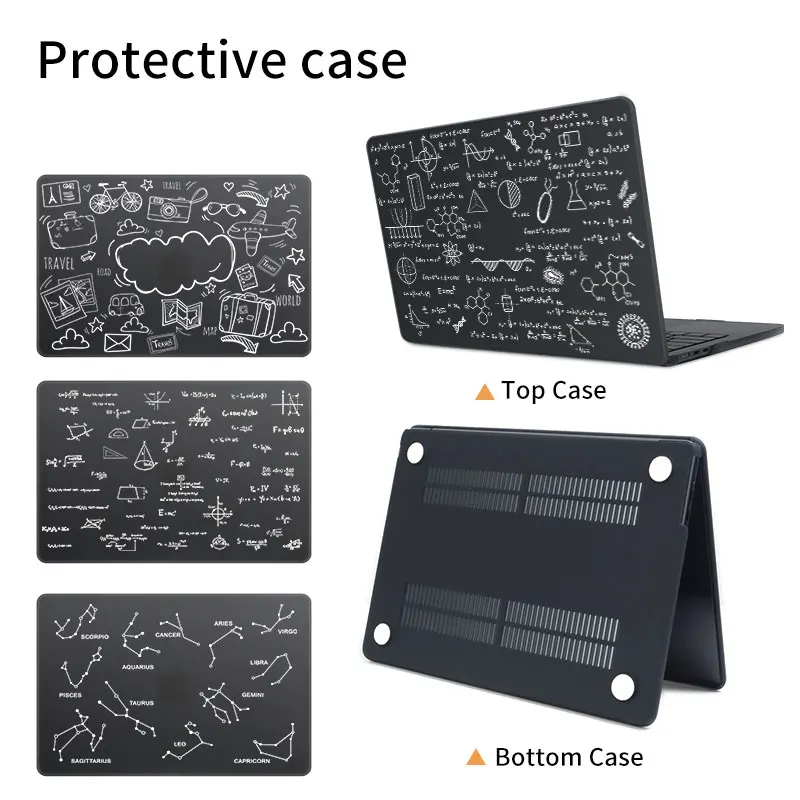 

Laptop Case For Macbook Air Pro 13/14/15/16 inches Brushed Protective case 2023 A2941 A2779 A2780 Black Hard Shell M1 M2