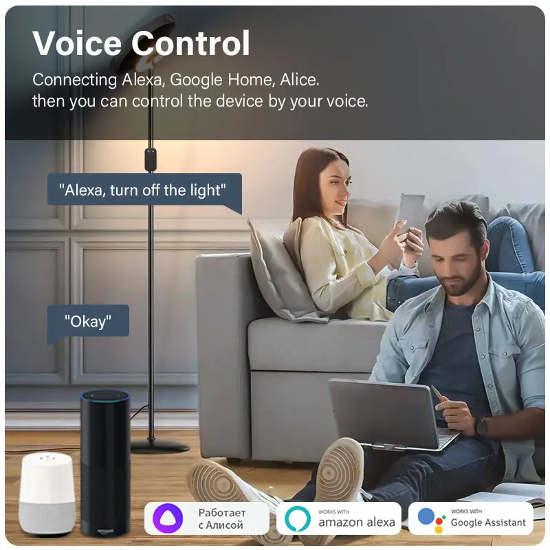 Aubess 16A Tuya WiFi DIY 스마트 스위치 전원 모니터 Alexa Google 홈 Alice Smart Life를 통한 양방향 제어 스마트 홈 자동화