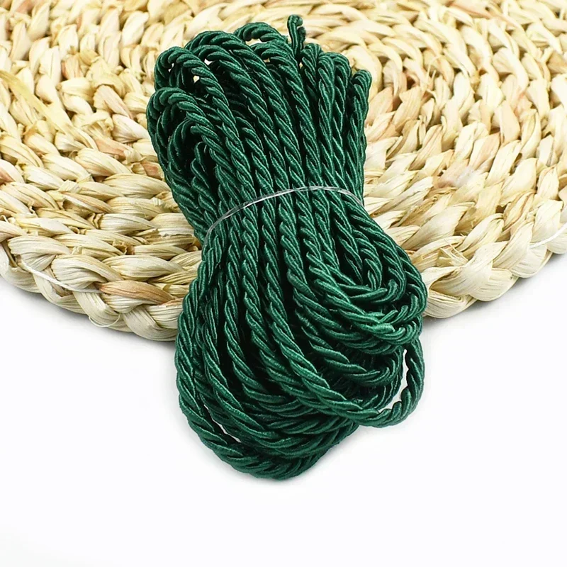 Premium 3mm Twisted Braided Cord for Gift Packaging and DIY Crafts