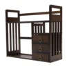 Bamboo Desktop Bookshelf with 3 Drawers, Desktop Storage Cabinet, Office Storage Organizer Student Desktop Multi-Layer Shelf 4