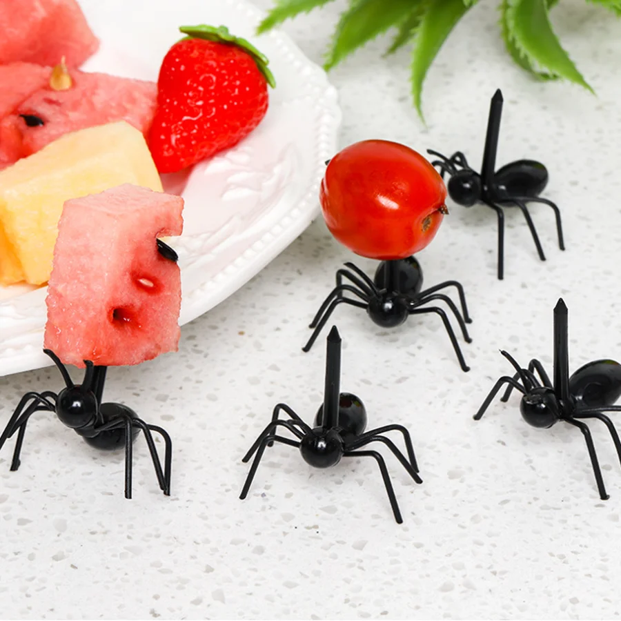Toothpicks Ant Fruit Dessert Fork Reusable Ant Food Pick Animal Appetizer Forks For Snack Cake Dessert 12pcs food toothpick
