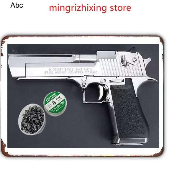 Desert Eagle Pistol Classical Scatter Gun Military 9.1Mm Caliber 50Ae 402M/s Tin Sign |