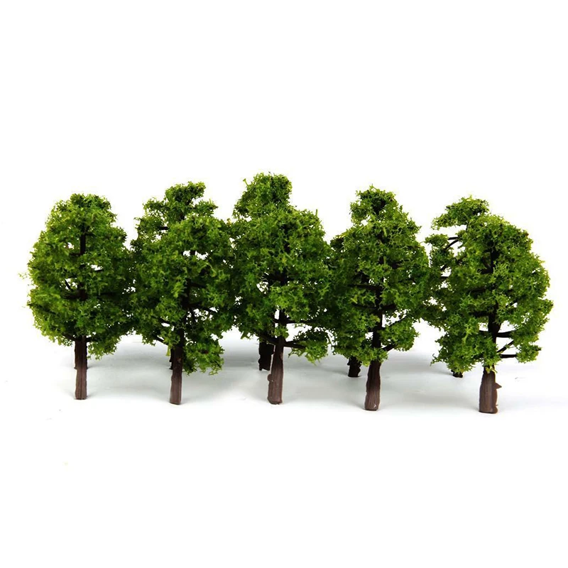 8CM Mini Model Trees Micro Landscape Decor Train Railroad Layout Scenery Plastic Scale Scene Miniature Tree Decoration 20Pcs train railway scenic layout model trees