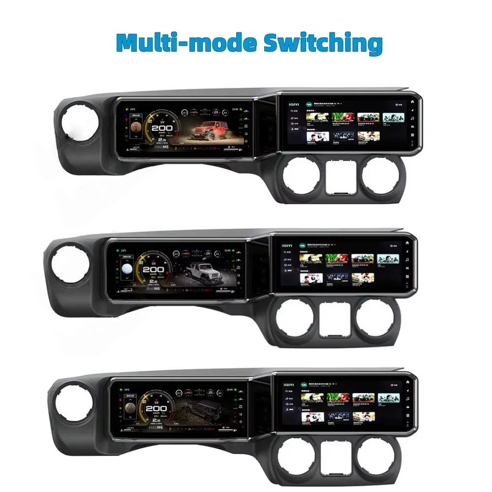 Estéreo Android de 24.6 pulgadas con pantalla dual y Carplay para Jeep Wrangler JK 2010-2017, reproductor multimedia para automóvil, radio digital para auto. 5