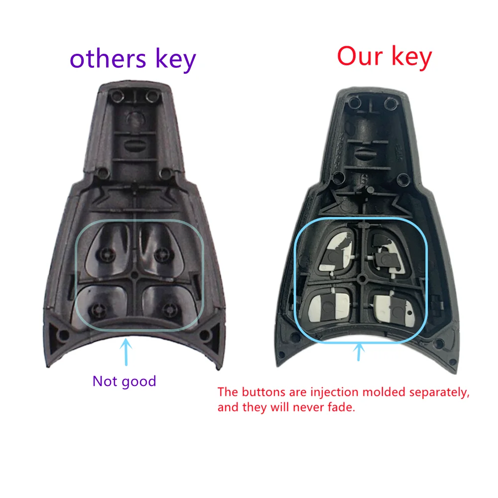 Remote Car Key Shell Case Voor Saab 9-3 93 2003-2007 Vervanging Keyless Fob Case 4 Knoppen Uncut Blade Smart Card
