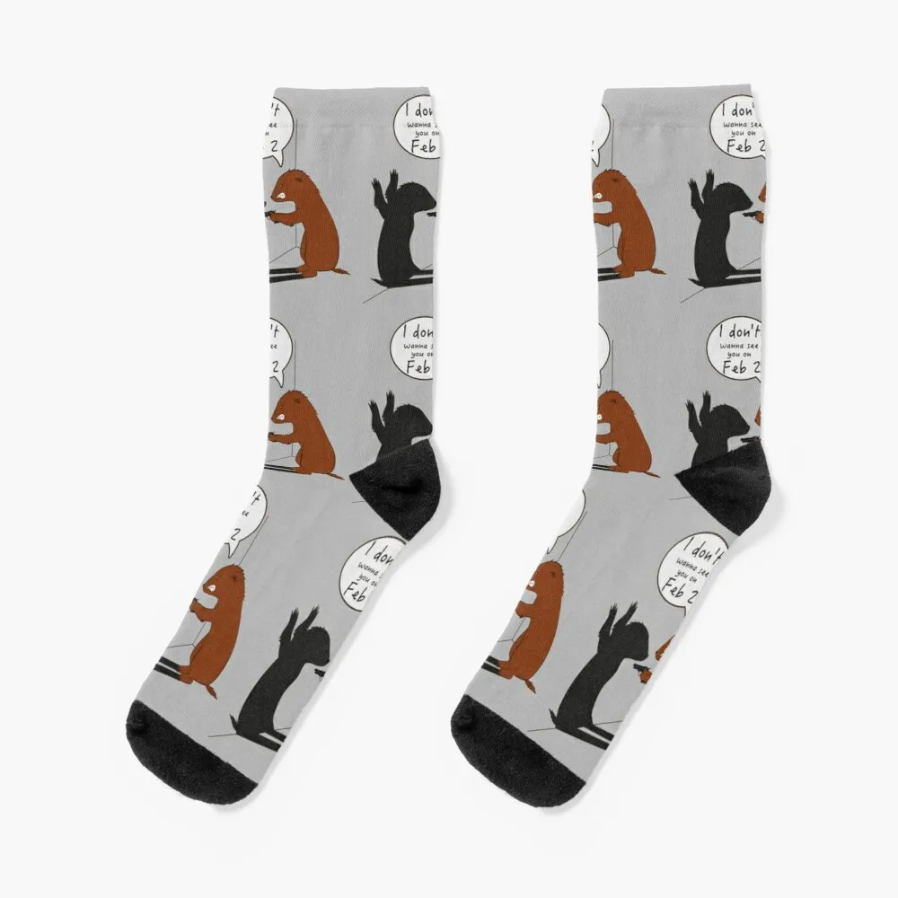 

Groundhog Chasing his Shadow Socks