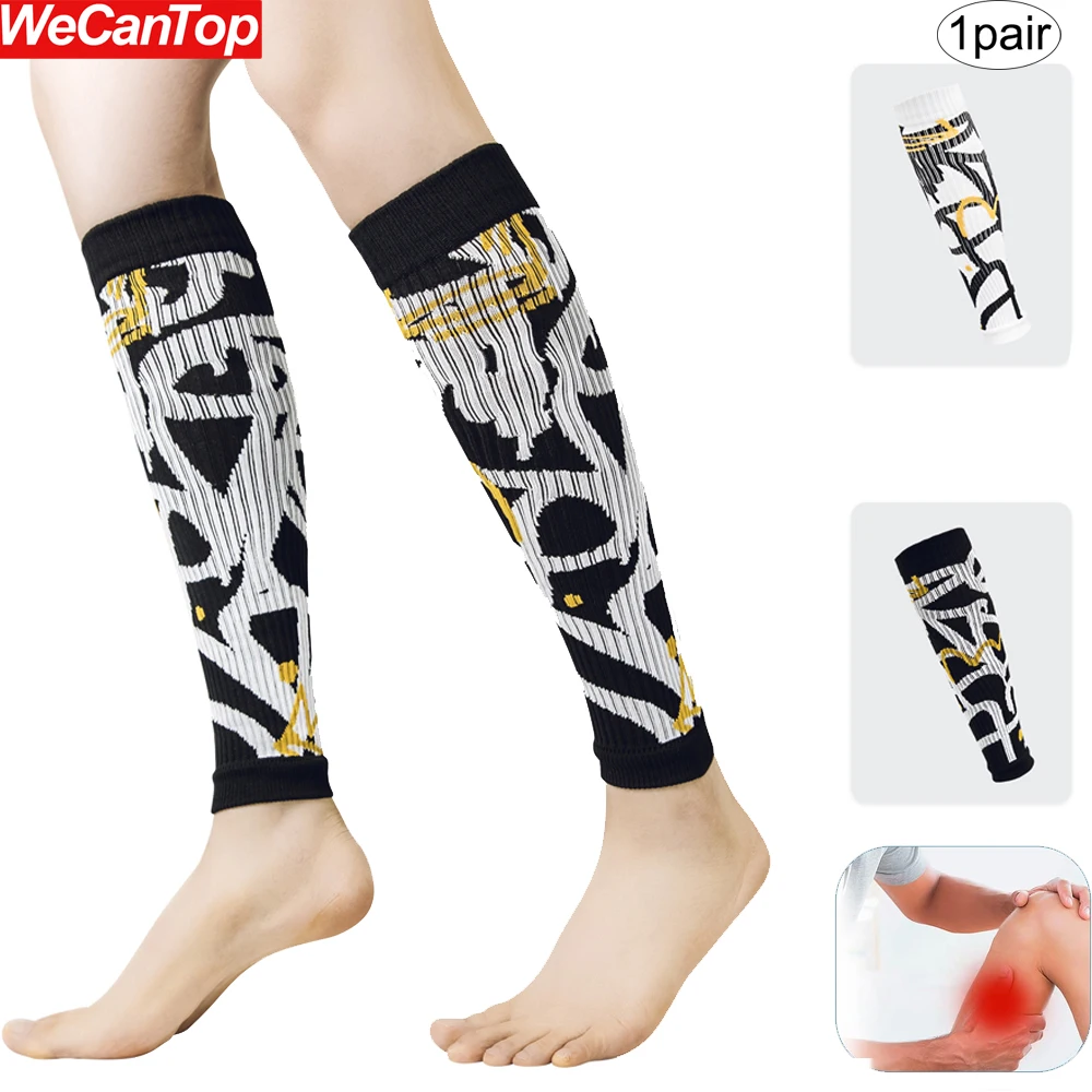 

1Pair Compression Calf Sleeve Sports Leg Brace Socks for Men Women for football Running Biking Hiking Varicose Veins Pain Relief