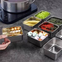 Stainless Steel Fresh-Keeping Box Vegetables Fresh Refrigerator Food Storage Box Kitchen Organizer And Storage Container Crisper 2