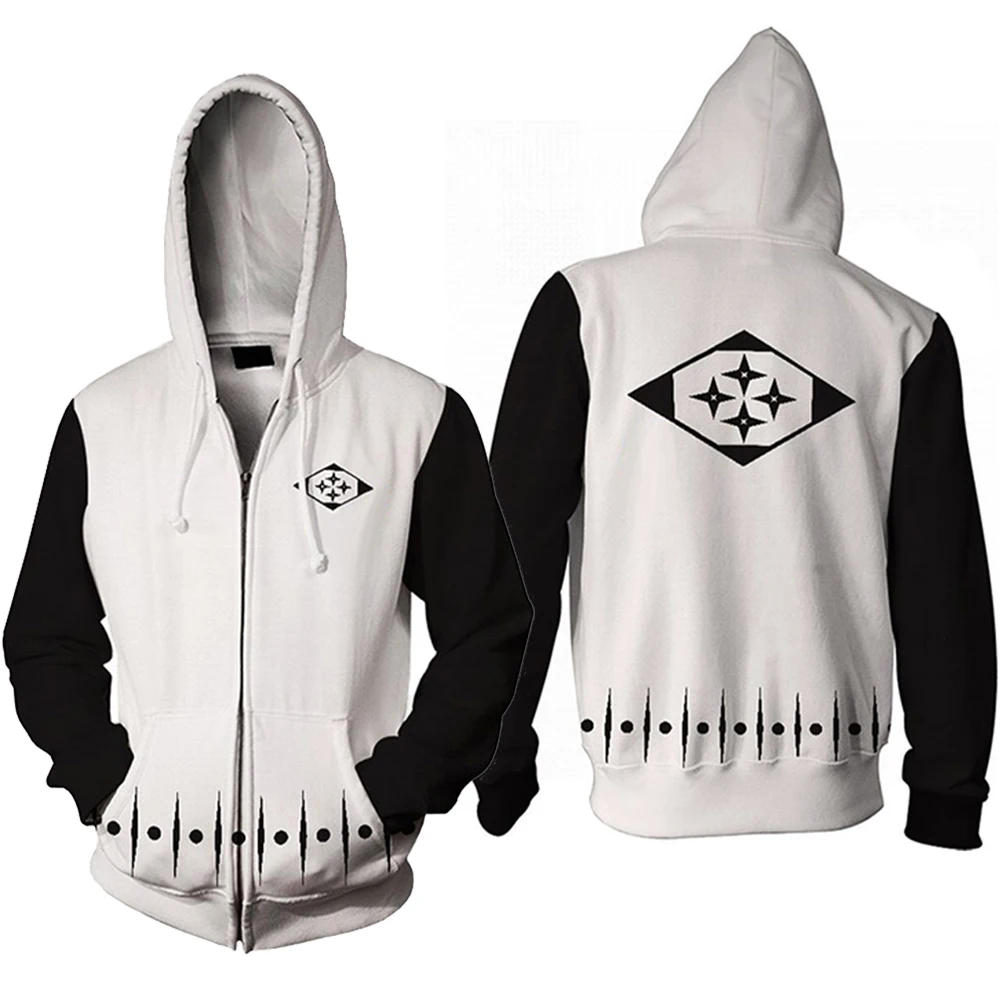 

Zero Division Cosplay Hoodie Men Costume Anime Bleach Roleplay Fantasia Sweatshirt Casual Jacket Halloween Carnival Cloth New