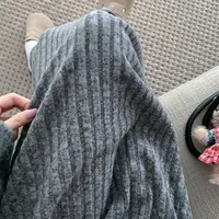 Smvp 2024 Autumn Winter New Thicken Plush A-line Skirts Wowen Solid Casual High Waisted Long Skirt Ladies Lazy Style Midi Skirts - Image 5