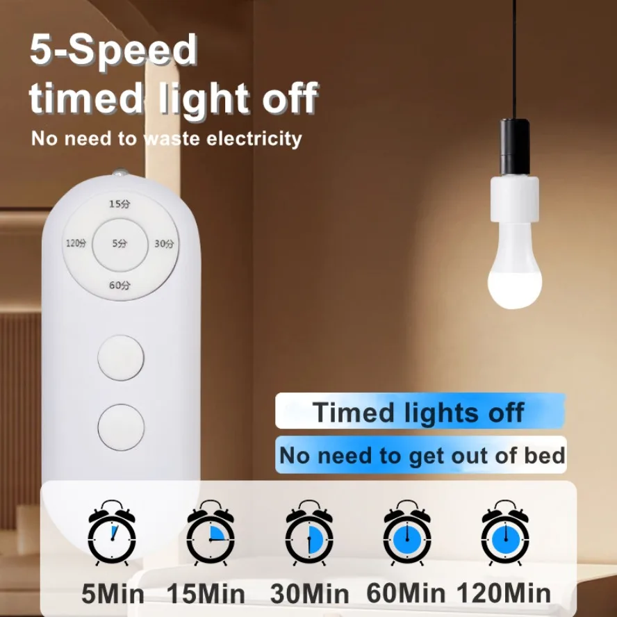 Multiple Controls E27 Wireless Remote Control Smart Timer Switch Lamp Holder 220V Multi Light Switch Baby Room Bedroom
