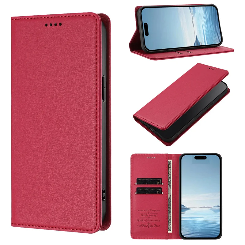 Premium Magnetic Leather Wallet Case with Stand and Flip Cover