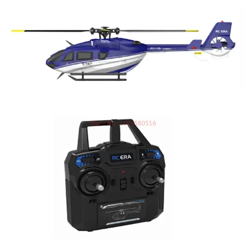New C187 Remote Control Airplane Kubingke Ec135 Model Remote Control Helicopter Single Paddle No Ailerons Airplane Model Toy 3
