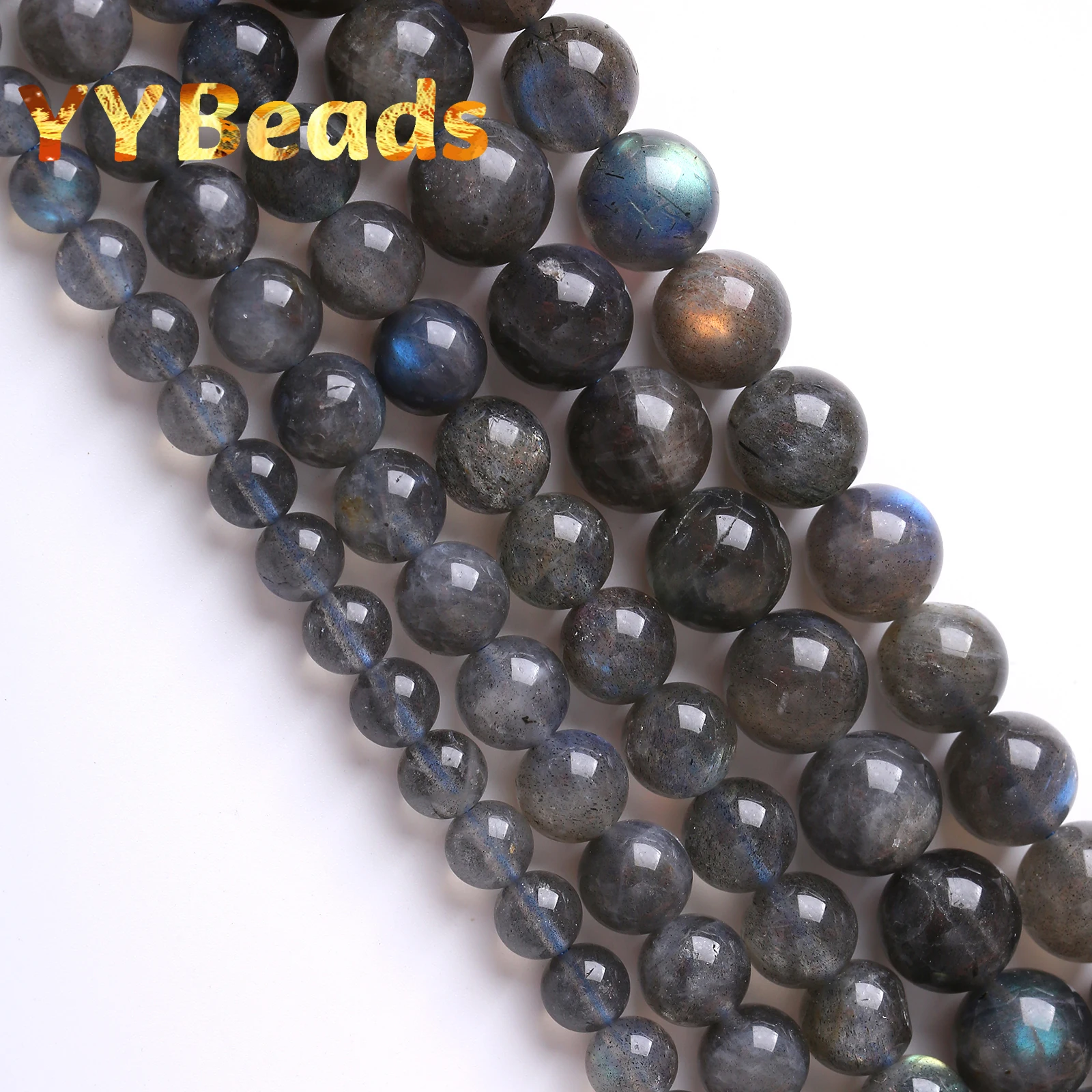 

6A 100% Blue Labradorite Larvikite Gray Moonstone Beads For Jewelry Making Round Energy Stone Beads DIY Bracelets 4 6 8 10mm 15"