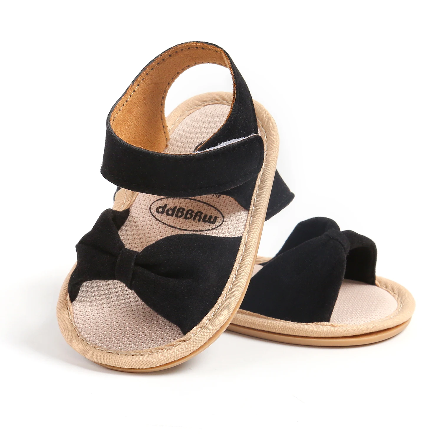 Infant Baby Girl Shoes Summer Sandals PU Leather Bowknot Rubber Sole Anti-Slip Newborn First Walker Crib
