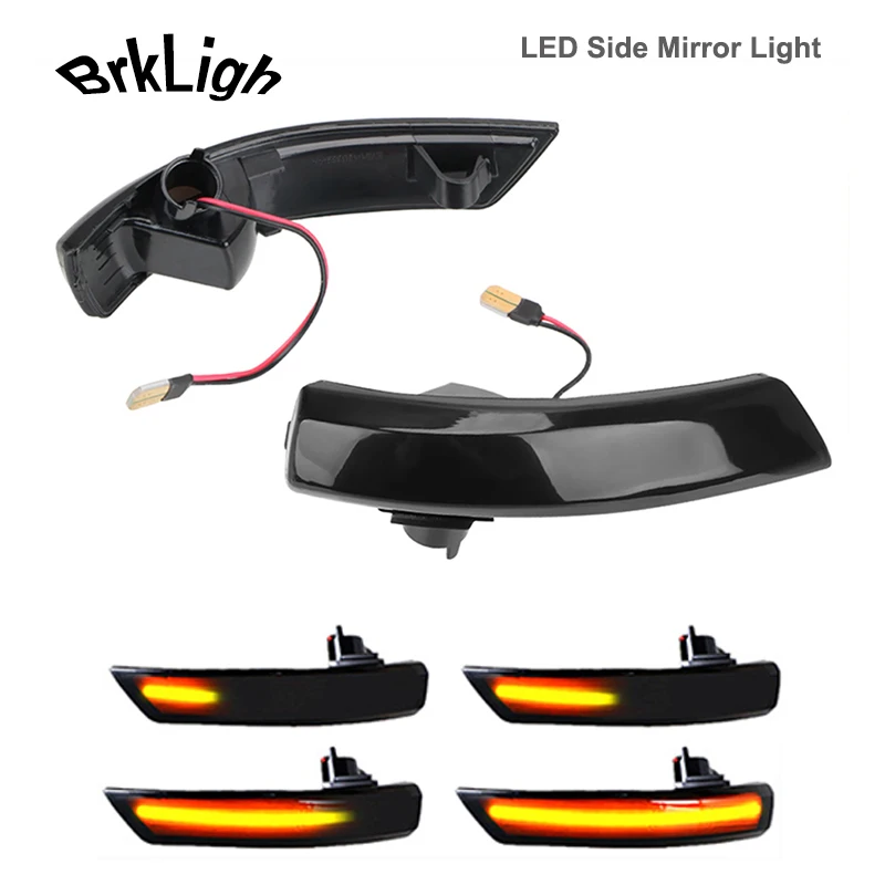 

2Pcs For Ford Focus MK2 MK3 2008-2018 Mondeo MK4 2010-2014 LED Dynamis Side Mirror Lights Turn Signal Indicator Lamp Car-Styling