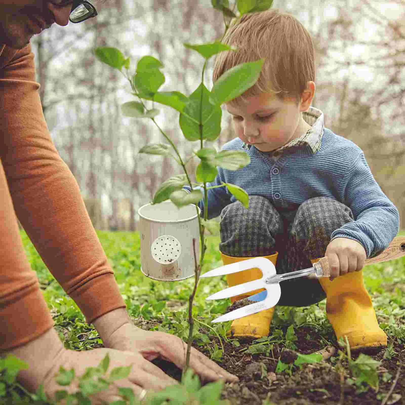 Gardening Tools Hand Trowel Planting Spades Stainless Steel Three-tooth Fork Small Shovels