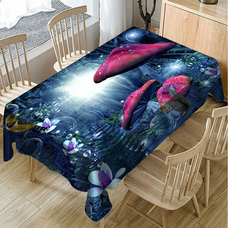 

Forest Landscape Printing Rectangular Tablecloth for Table Wedding Decoration Waterproof Anti-stain Dining Coffee Tablecloth