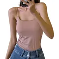 Top Female Sexy Bras Spaghetti Strap Crop Tops Wirefree Brassiere Fashion  Camisole Seamless Underwear Top With Built In Bra - AliExpress