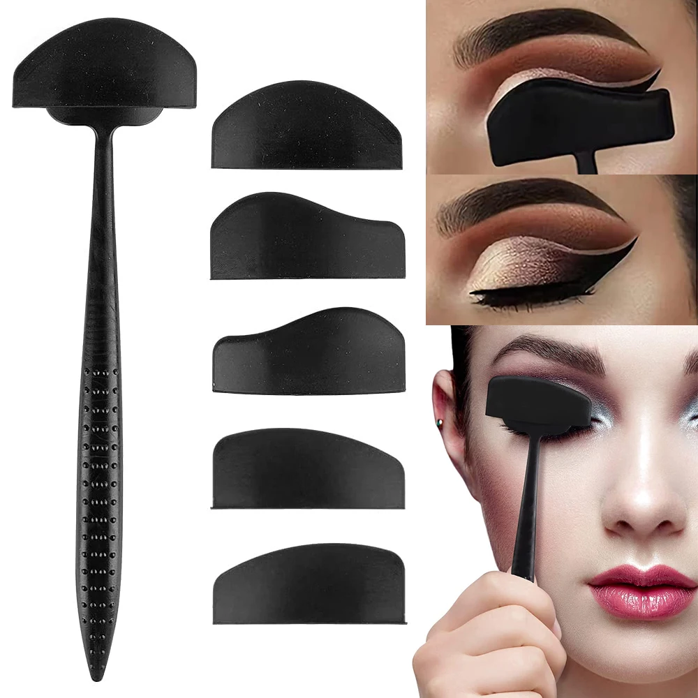 6 In 1 Silicone Crease Line Kit Eyebrow Makeup Templates Eyeshadow
